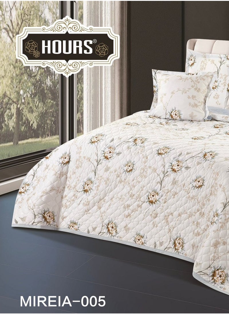 Hours Compressed double-sided floral bed comforter set, 6 pieces, size 240 * 220 cm  - Image 3