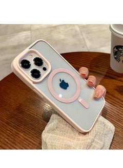 Magnetic Clear Phone Case For Iphone,  Wireless Charge Magsafe Transparent Case, Anti-scratch Drop Protection Magnetic Case For Iphone 15 Pro Max, 15 Plus, Pro, ( Pink )