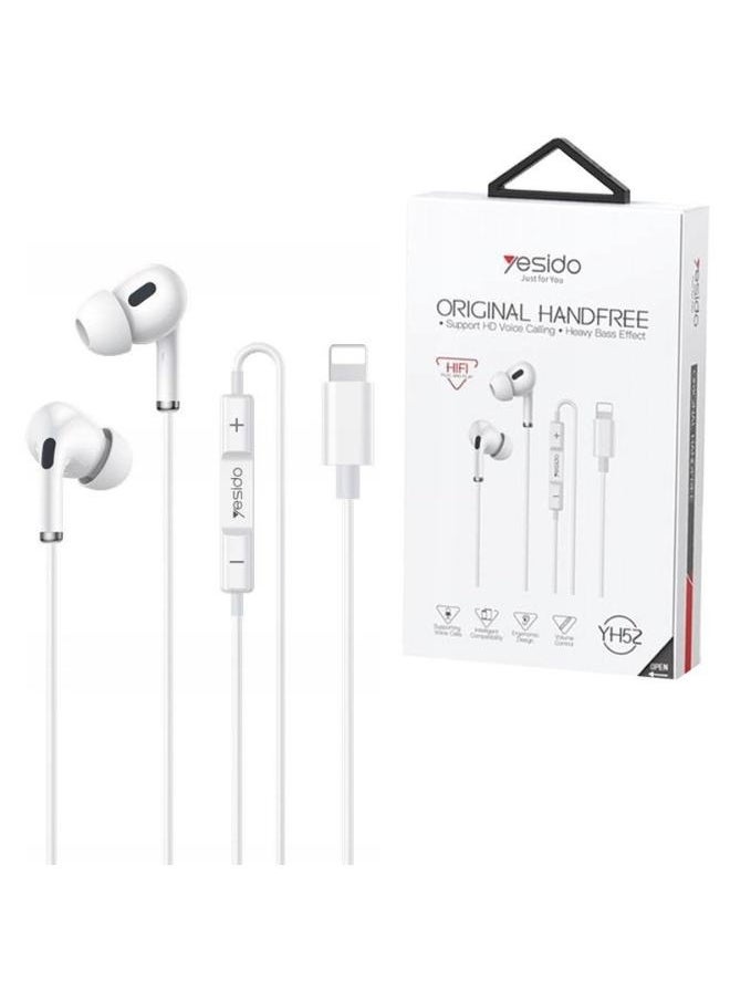 Yesido - Yesido YH52 Headphones with Microphone Lightning White - Image 1