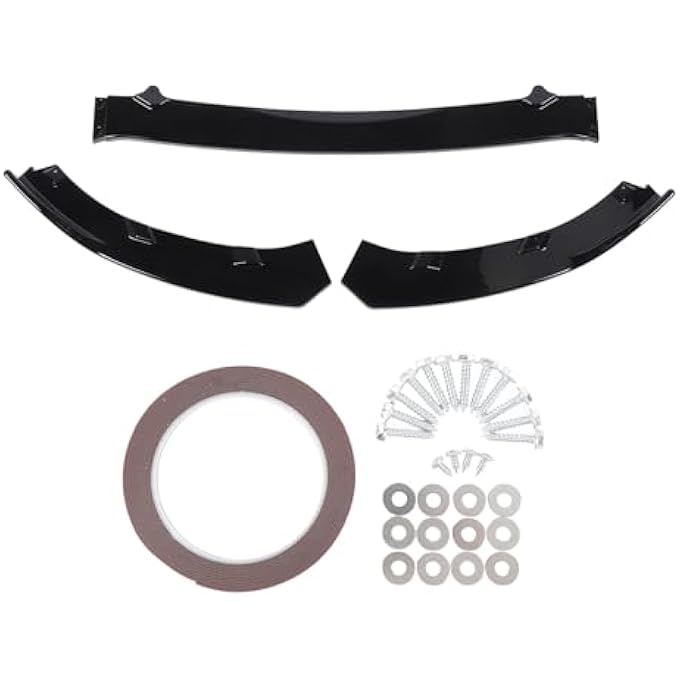 CHICIRIS Front Bumper Lip Chin Spoiler, Glossy Black Racing Look Aerodynamic for MX5 Miata ND 2016 Onwards, Made of ABS Material for Long Lasting Performance, Improves Aerodynamics and - Image 1