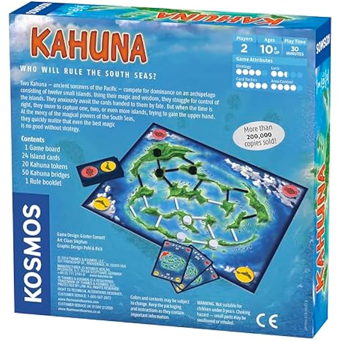 Thames & Kosmos Kahuna Board Game  2 Player Game  Area Control Strategy  30 Min - Image 4