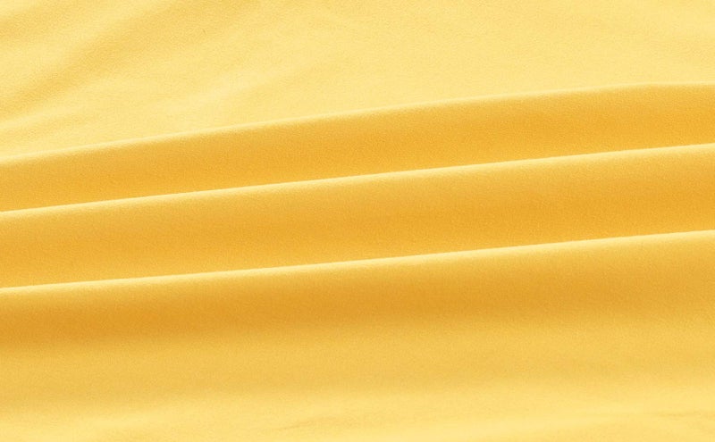 Sheets & Beyond Wrap Around Solid Microfiber Luxury Hotel Quality Fabric Bedroom Gathered Ruffled Bedding Bed Skirt 14 Inch Drop (Full  Yellow) - Image 3