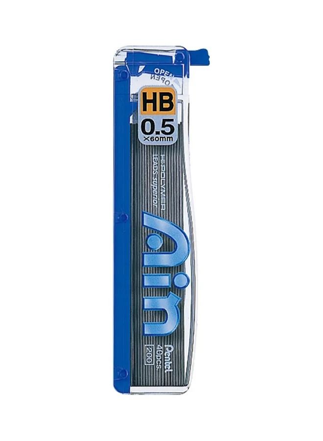 PE-C255-HBO Ain 0.5mm HB Leads in Tube Black