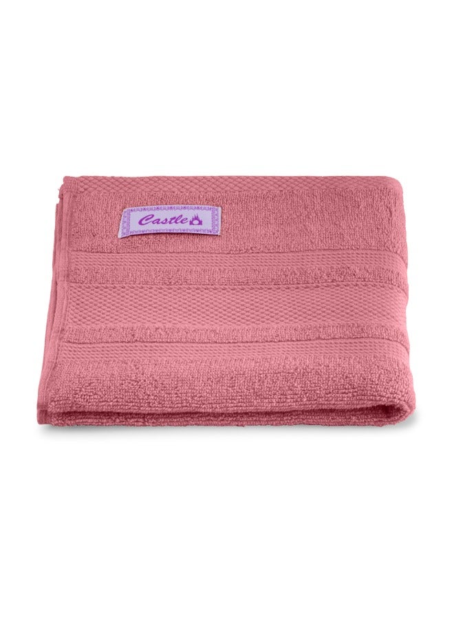 BYFT Home Castle (Pink) Premium Cotton Hand Towel (50 X 90 Cm-Set Of 1) Highly Absorbent, High Quality Bath Linen With Diamond Dobby 550 Gsm - Image 2