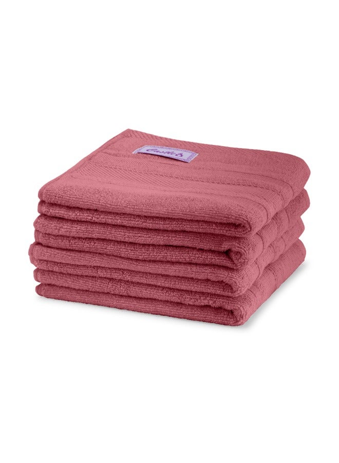 BYFT Home Castle (Pink) Premium Cotton Hand Towel (50 X 90 Cm-Set Of 1) Highly Absorbent, High Quality Bath Linen With Diamond Dobby 550 Gsm - Image 4