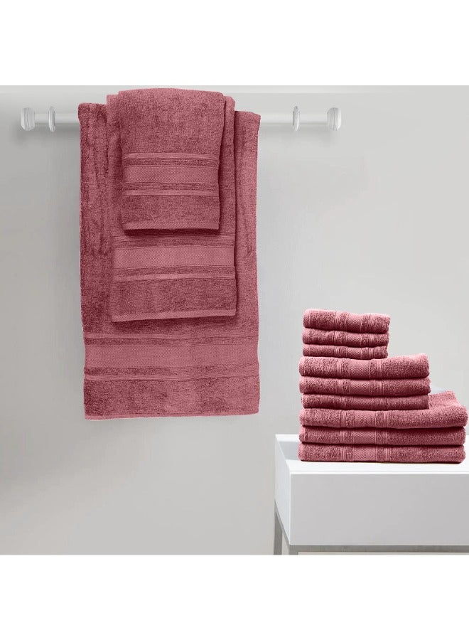 BYFT Home Castle (Pink) Premium Cotton Hand Towel (50 X 90 Cm-Set Of 1) Highly Absorbent, High Quality Bath Linen With Diamond Dobby 550 Gsm