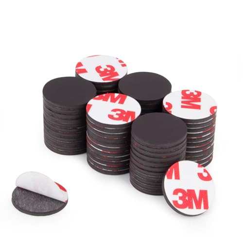 Towjug Round Magnets with Adhesive Backing, 30 Pieces 3M Strong Adhesive Magnet Dots (Diameter 0.8’’ x 0.08”) Anisotropic Circle Magnets for DIY, Art Projects, whiteboards & Fridge - Image 1