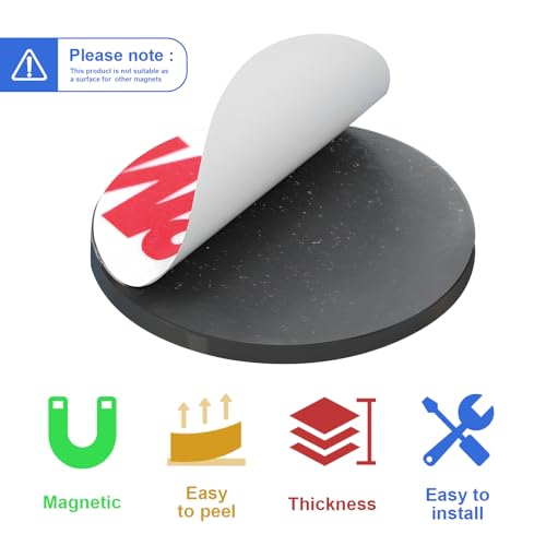Towjug Round Magnets with Adhesive Backing, 30 Pieces 3M Strong Adhesive Magnet Dots (Diameter 0.8’’ x 0.08”) Anisotropic Circle Magnets for DIY, Art Projects, whiteboards & Fridge - Image 2