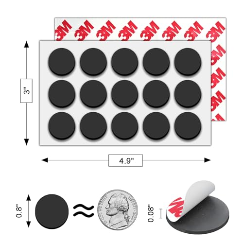 Towjug Round Magnets with Adhesive Backing, 30 Pieces 3M Strong Adhesive Magnet Dots (Diameter 0.8’’ x 0.08”) Anisotropic Circle Magnets for DIY, Art Projects, whiteboards & Fridge - Image 4