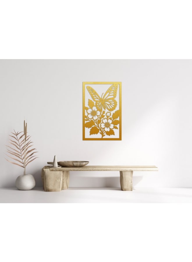 Home Gallery Butterfly and Blooms Wood Wall Art - Image 2