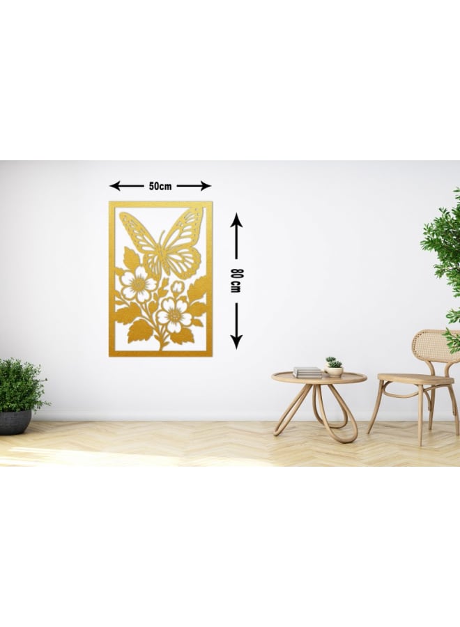 Home Gallery Butterfly and Blooms Wood Wall Art - Image 1
