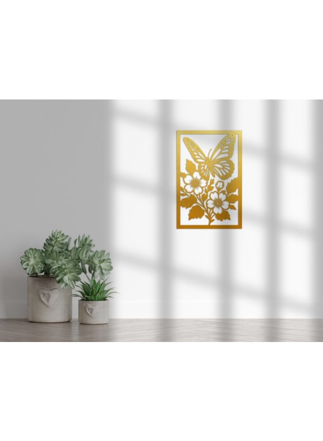 Home Gallery Butterfly and Blooms Wood Wall Art - Image 3
