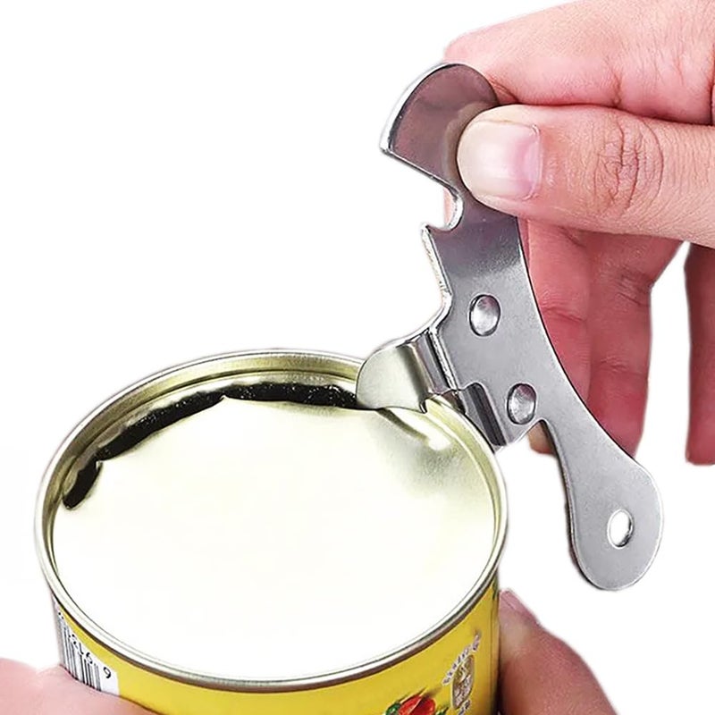 NACOLUS Can Opener Manual Stainless Steel Camping Can Opener, Portable Bottle Opener (2 Pieces) - Image 1