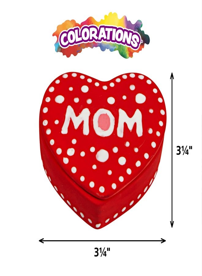 Colorations Decorate Your own Ceramic Heart Boxes, Set of 6 - Image 4