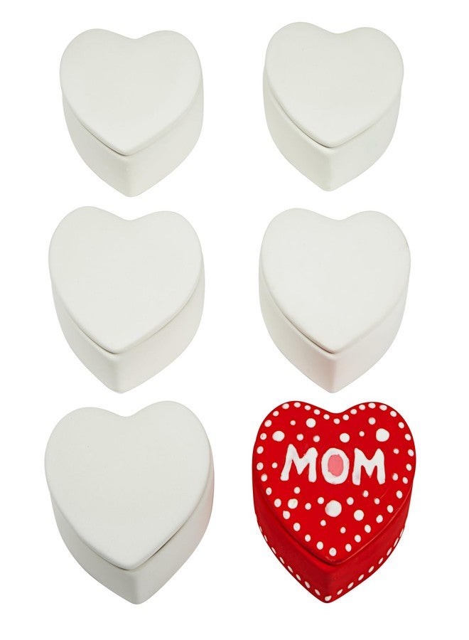 Colorations Decorate Your own Ceramic Heart Boxes, Set of 6 - Image 5
