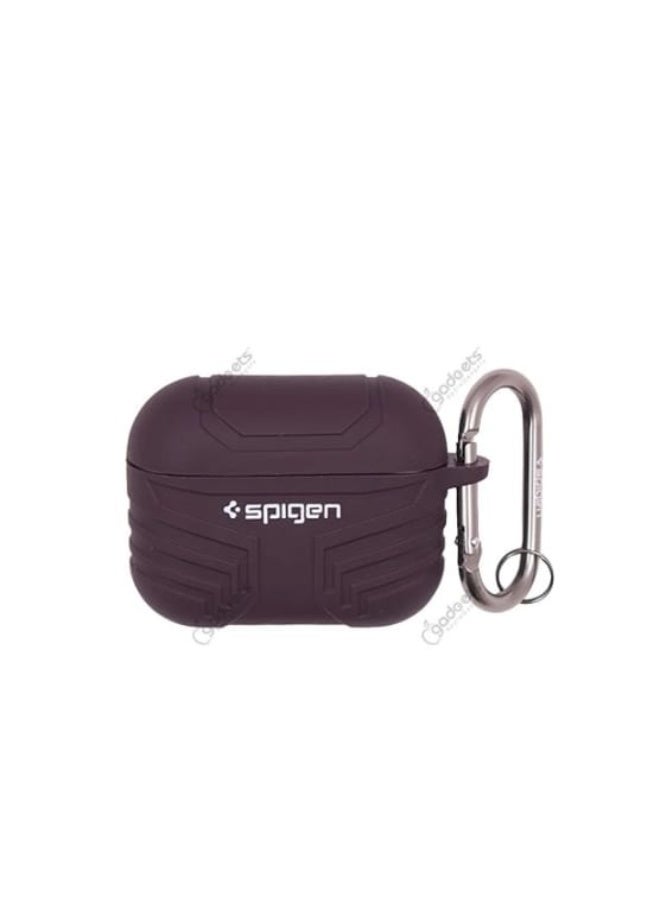 Spigen AirPods Pro 2 Silicone Protective Case with Carabiner Purpl - Image 1