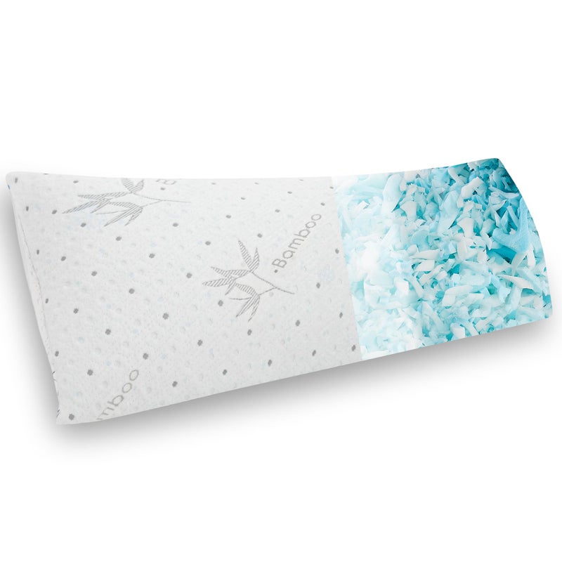 Dreamood Body Pillow Firmer 3200g 100% Shredded Memory Foam Body Pillows for Adults Side Sleeper Pregnancy Full Body Pillow 20x54 inch Adjustable with Washable Viscose Made from Bamboo Cover - Image 1