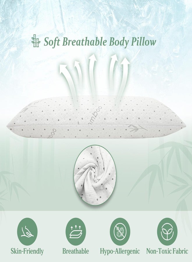 Dreamood Body Pillow Firmer 3200g 100% Shredded Memory Foam Body Pillows for Adults Side Sleeper Pregnancy Full Body Pillow 20x54 inch Adjustable with Washable Viscose Made from Bamboo Cover - Image 5