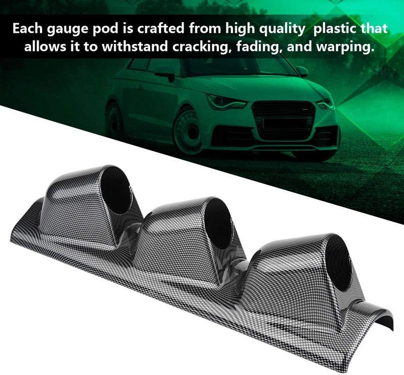 woobles Universal Heavy Duty Racing Sport Meter Gauge Pillar Mount Pod Holder Bracket Gauge Holder(Three Holes)/Automotive Instrument Panel Gauge Kits Three holes - Image 5