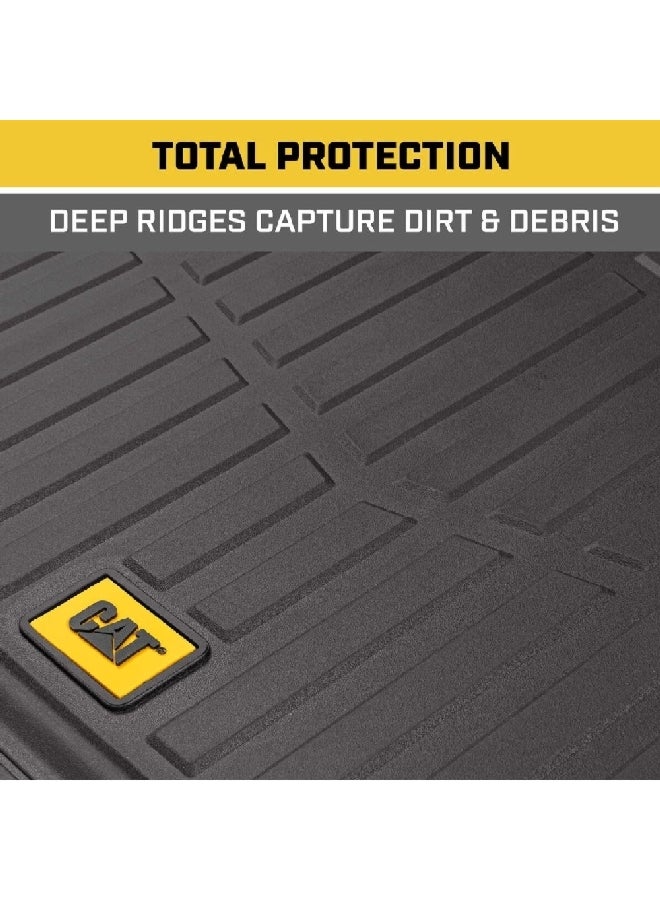 CAT ToughRide Total Protection Heavy Duty Universal Fit Rubber Car Floor Mat Black 53 x 36.25 Inch CAMT-9401-BK - Image 2