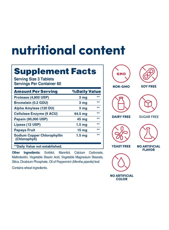 American Health Super Papaya Enzyme Plus 180 Chewable Tablets The Aftermeal Supplement Nongmo 60 Servings - Image 3