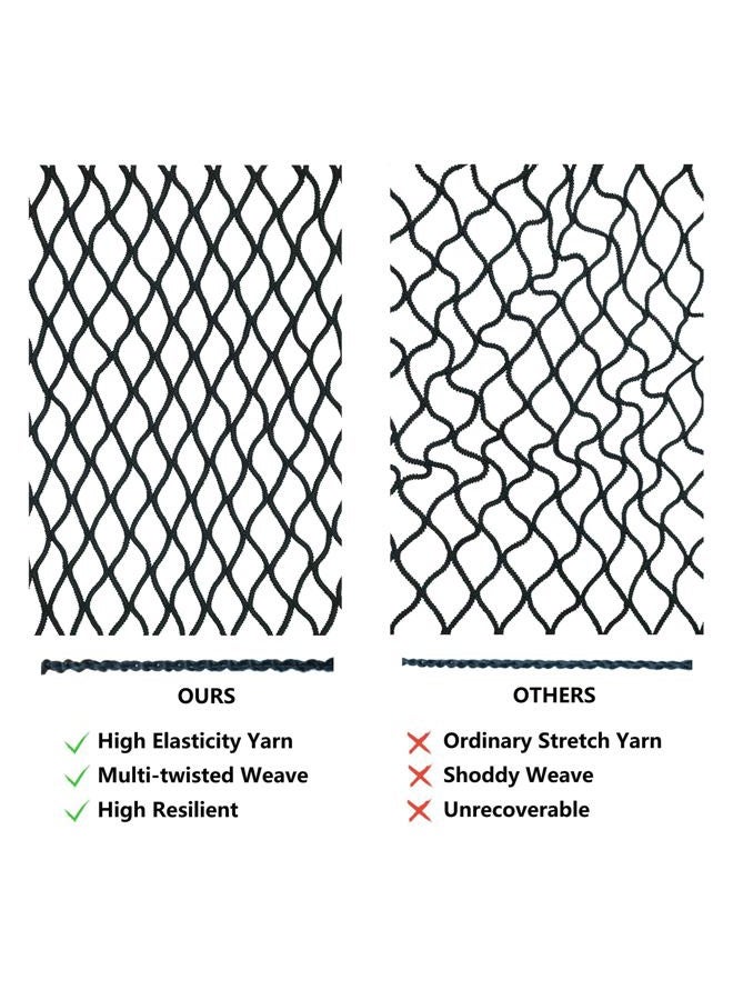 SENYAZON Highly Elastic Cargo Net, Simple Truck Bed Cargo Mesh Organizer, Suitable for Daily Light Loads of Trucks, 4'x4' Stretches to 7'x7' (Single Layer) - Image 4