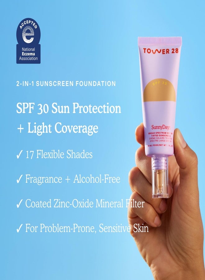 Tower 28 SunnyDays SPF 30 Tinted Sunscreen Foundation, Shade 20 (1 oz) - Image 2