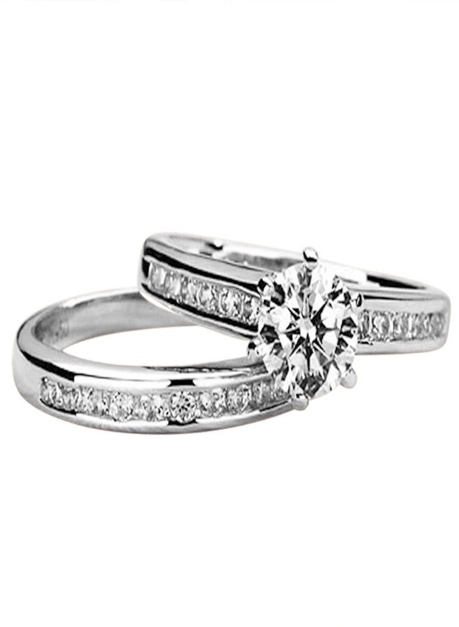 Peora American Diamond Studded Silver Plated Finger Ring Set of 2 Fashion Wear Stylish Jewellery Gift for Girls & Women (PX8R90) - Valentines Gift for Her - Image 5