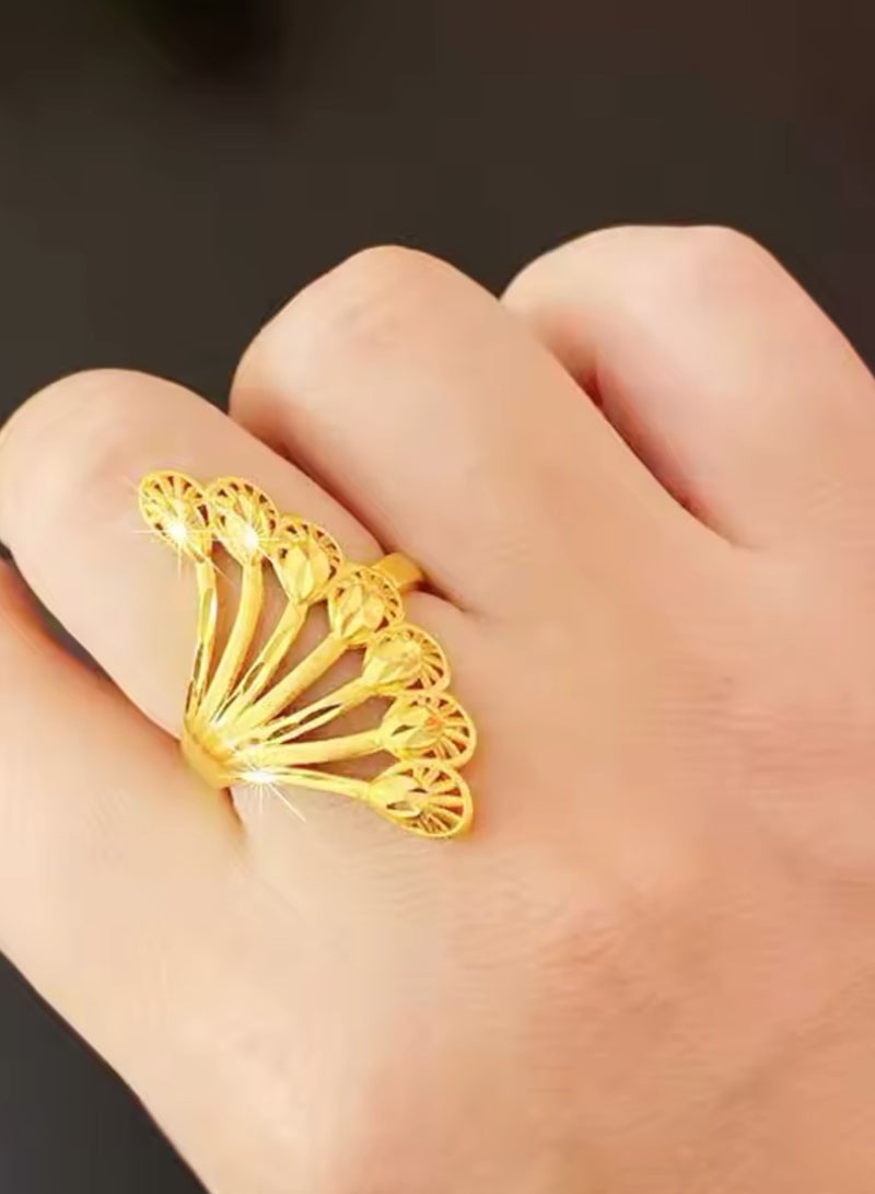 GOLDMAX 21k Gold Plated Ring For Women One Size - Image 1