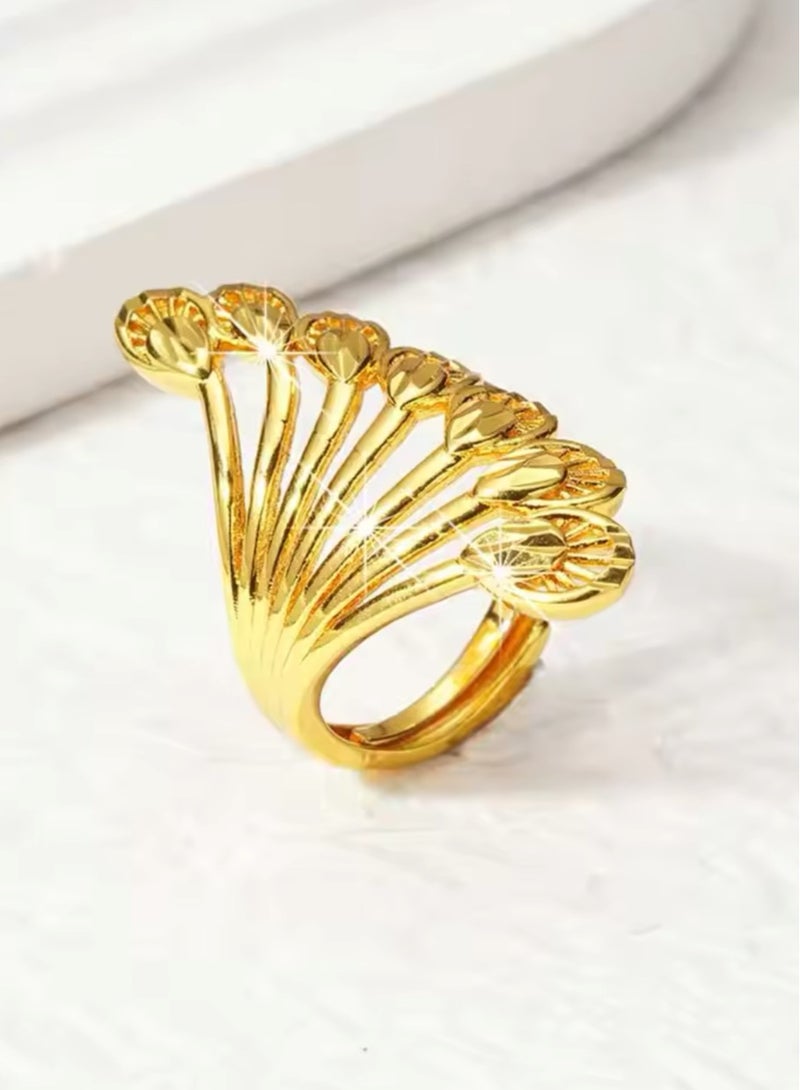 GOLDMAX 21k Gold Plated Ring For Women One Size - Image 4