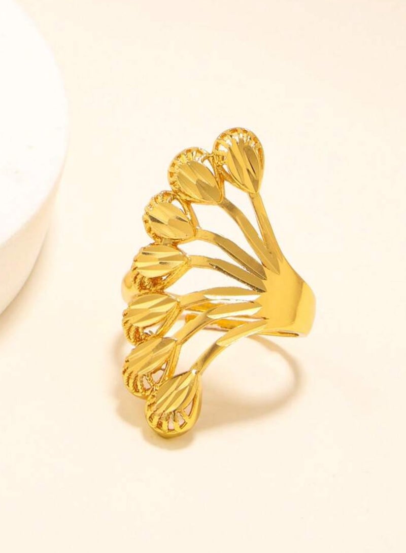 GOLDMAX 21k Gold Plated Ring For Women One Size - Image 2