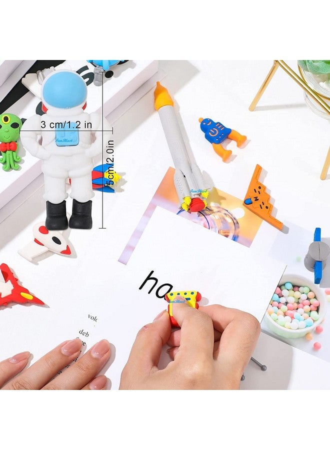 فنبلاست مجموعة أدوات مكتبية للأطفال من فن بلاست بطابع الفضاء، أقلام رصاص، ممحاة، مبراة، ومذكرات، مجموعة أدوات مكتبية، هدية قرطاسية للأطفال، هدايا عيد ميلاد للأطفال، هدايا إرجاع بطابع الفضاء (متعددة الألوان) - Image 5