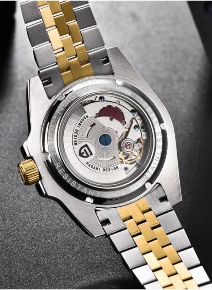 PAGANI DESIGN - Men's Automatic Black Dial Stainless Steel Watch PD1662 - Image 1