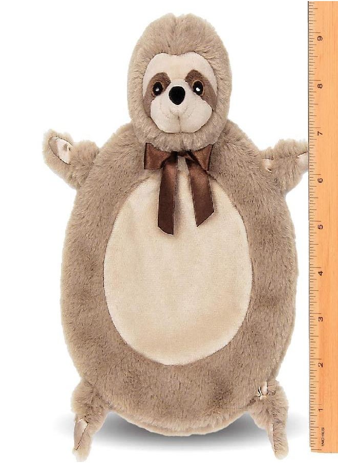 Bearington Collection Bearington Baby Wee Speedster, Small Sloth Stuffed Animal Belly Blanket, Tummy Time Play Mat, 8 x 7 Inch  - Image 3
