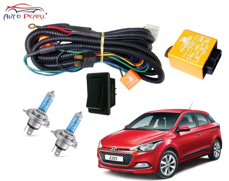 Auto Pearl Autopearl Halogen Headlamp Wiring Harness Kit for I20 Elite (Set of 3, Multicolour) - Image 2