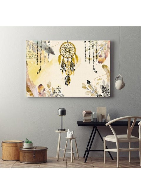 home gallery Detailed boho background Printed Canvas wall art