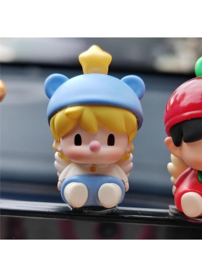 Bubble Mart POP BEAN Bubble Mart Party Series Cute Grain Tide Play Doll Mini Car Ornaments-Specifications:Little Sweet Bean Cupid  - Image 1