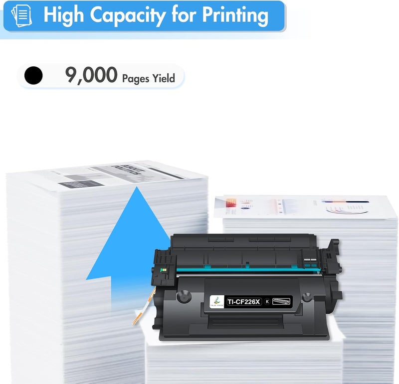 TRUE IMAGE CF226X 26X Toner Cartridge for HP Printer Replacement for HP 26X CF226X 26A CF226A Laserjet Pro M402n M402dn MFP M426fdw M426fdn M426dw M402dne M402 Printer Ink High Yield (Black, 2 Pack) - Image 3