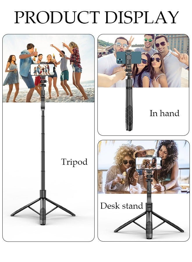 DUNISO Selfie Stick, All-in-1 Extendable Cell Phone Tripod Stand,360° Rotate Phone Tripod with Wireless Remote Shutter,Group Selfies/Live Streaming/Video Recording Compatible with All Cellphones - Image 4