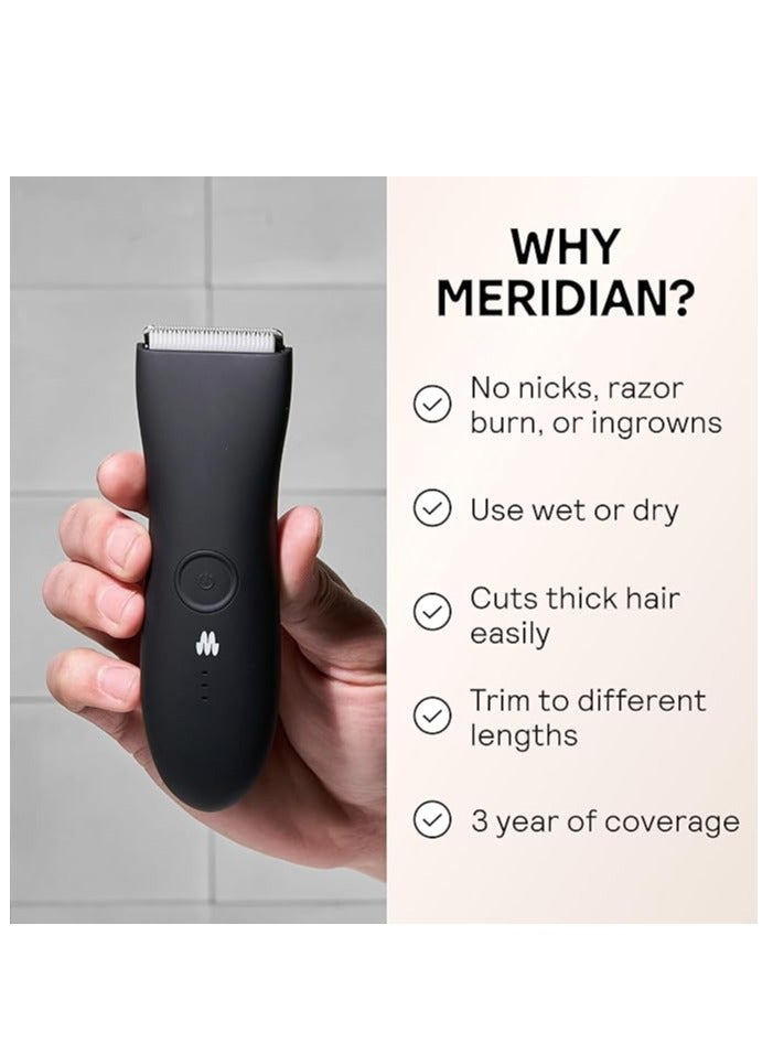 Meridian The Trimmer for Men | Waterproof Electric Body & Groin Trimmer with Ceramic Blade | Cordless Rechargeable Groomer | 90-Min Battery Life - Image 2