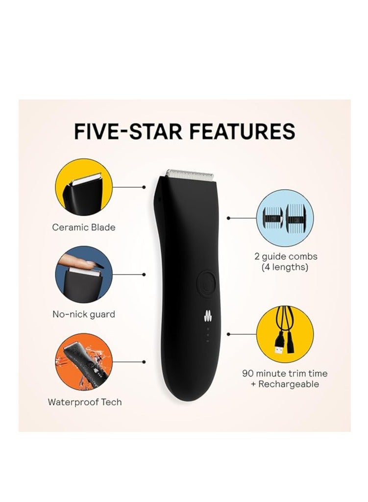 Meridian The Trimmer for Men | Waterproof Electric Body & Groin Trimmer with Ceramic Blade | Cordless Rechargeable Groomer | 90-Min Battery Life - Image 3