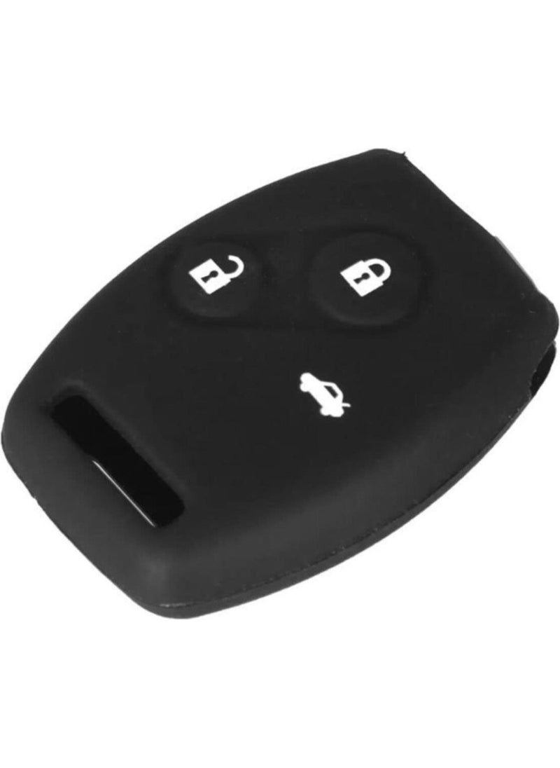EC Shop Şenyıldız Aksesuar Honda Civic Fd6 Crv Accord Compatible 3 Key Silicone Key Protection Case Black Color  - Image 2