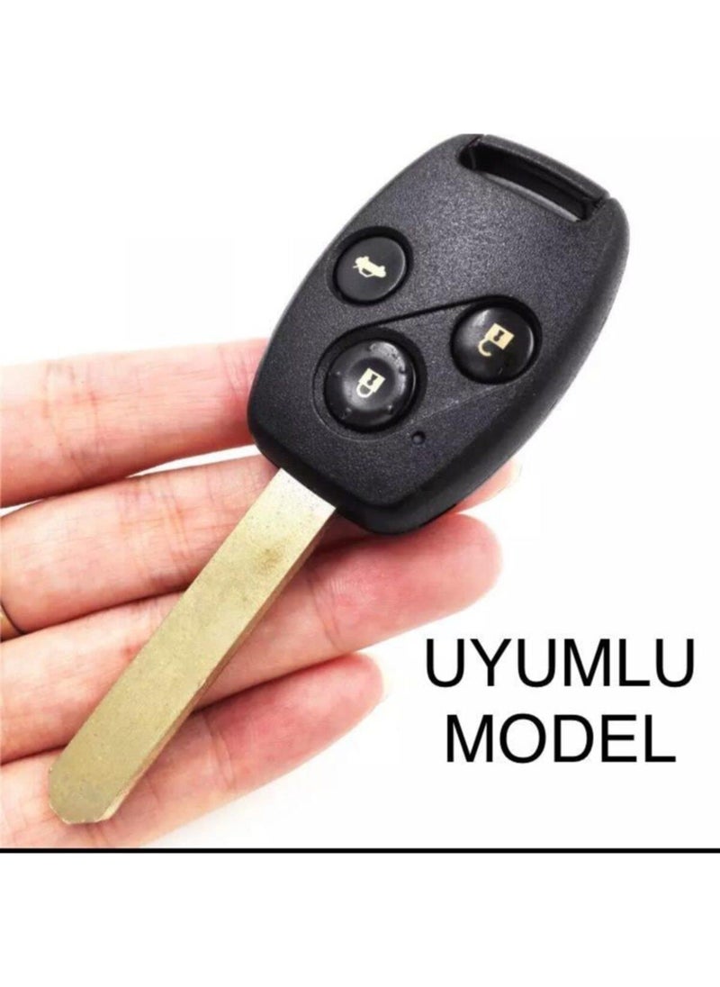 EC Shop Şenyıldız Aksesuar Honda Civic Fd6 Crv Accord Compatible 3 Key Silicone Key Protection Case Black Color  - Image 3