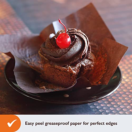DEERA Brown Tulip Cupcake Liners – Muffin Paper Moulds for Elegant Baking – Pack of 200 - Image 5
