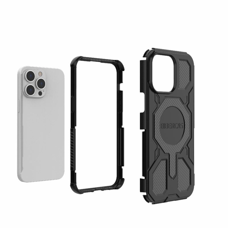 BIBERCAS For Iphone 14 Pro Max Real Color Series Magsafe Shockproof Phone Case(Gray) - Image 5