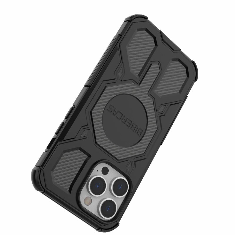 BIBERCAS For Iphone 14 Pro Max Real Color Series Magsafe Shockproof Phone Case(Gray) - Image 4