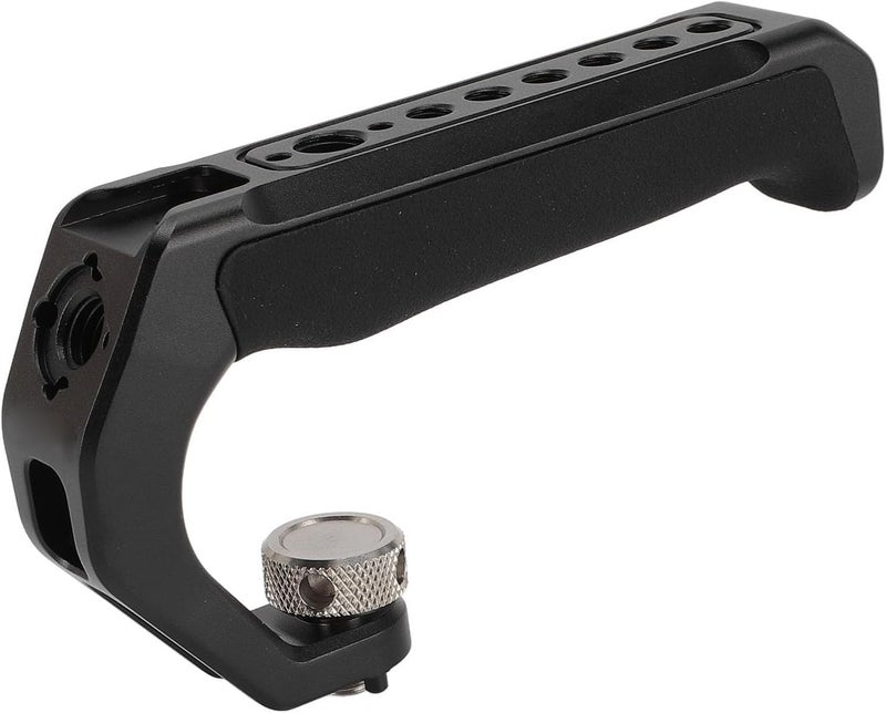 Camera Cage Top Handle Aluminum Alloy Silicone, Video Stabilizing Rig Handle Grip with Cold Shoe Mount and Screw Holes - Ergonomic Design, Versatile Accessory Compatibility, Idea - Image 2