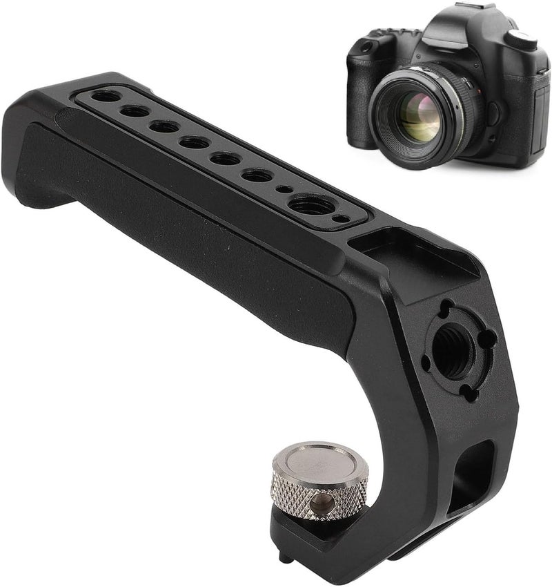Camera Cage Top Handle Aluminum Alloy Silicone, Video Stabilizing Rig Handle Grip with Cold Shoe Mount and Screw Holes - Ergonomic Design, Versatile Accessory Compatibility, Idea - Image 4