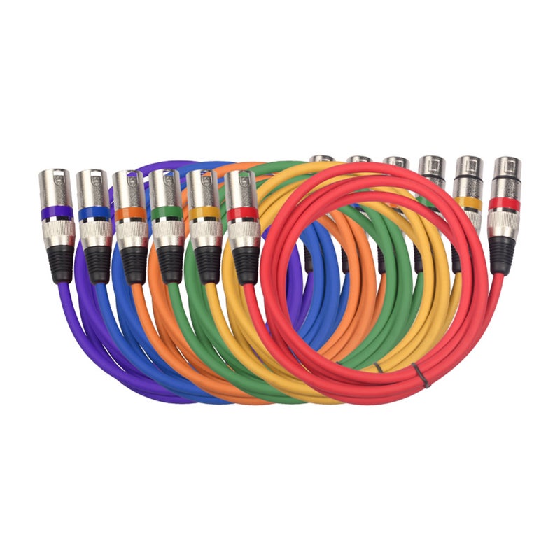 3-Pin XLR Cable 5 Ft Zinc Alloy Plugs - OFC Conductor Anti-Interference Shielding DMX Stage Light Cable for Stage Lights Microphones Mixers - Image 1
