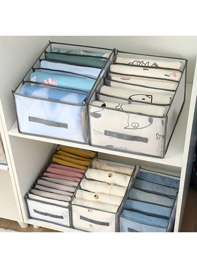 5قطع من منظم ملابس مقسم 5 أقسام مع مقبض متين قابل للغسل للجينز والقمصان والمزيد - Image 3